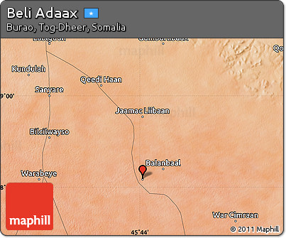 Satellite Map of Beli Adaax