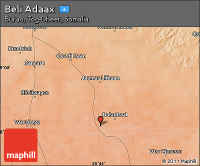 Satellite Map of Beli Adaax