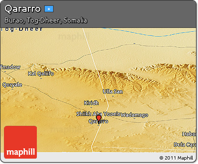Physical Panoramic Map of Qararro