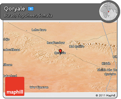 Satellite Panoramic Map of Qoryale