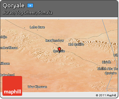 Satellite Panoramic Map of Qoryale