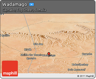 Satellite Panoramic Map of Wadamago