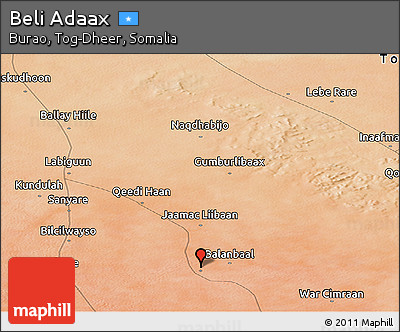 Satellite Panoramic Map of Beli Adaax