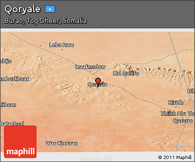 Satellite Panoramic Map of Qoryale