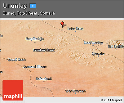 Satellite Panoramic Map of Ununley