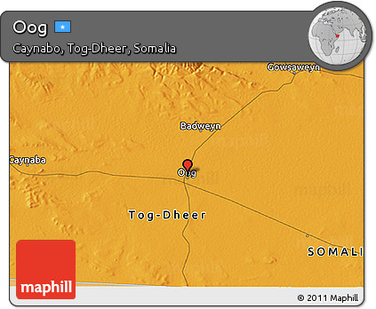 Political 3D Map of Oog