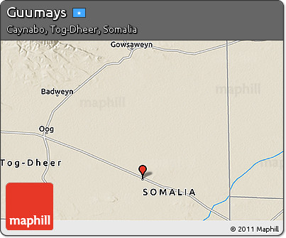 Shaded Relief 3D Map of Guumays