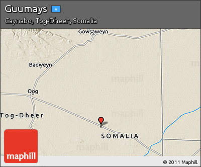 Shaded Relief 3D Map of Guumays