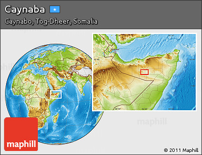 Physical Location Map of Caynaba