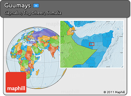 Political Location Map of Guumays
