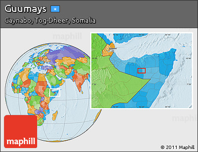 Political Location Map of Guumays