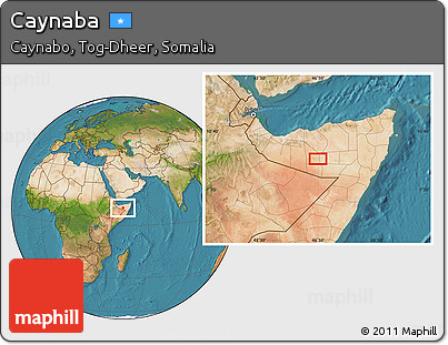 Satellite Location Map of Caynaba