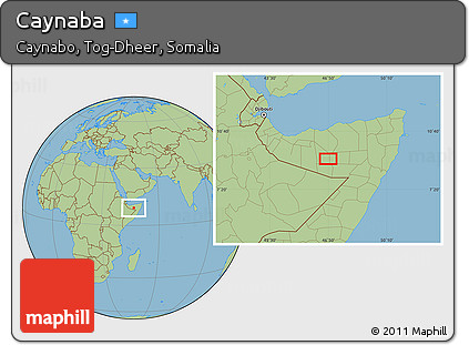 Savanna Style Location Map of Caynaba