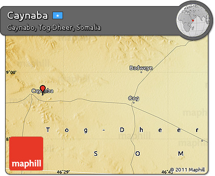 Physical Map of Caynaba