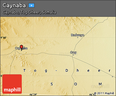 Physical Map of Caynaba