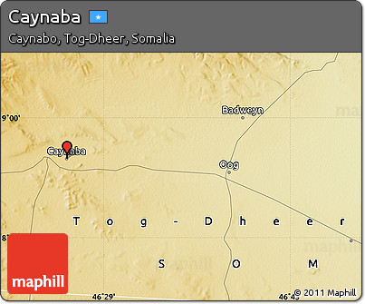 Physical Map of Caynaba
