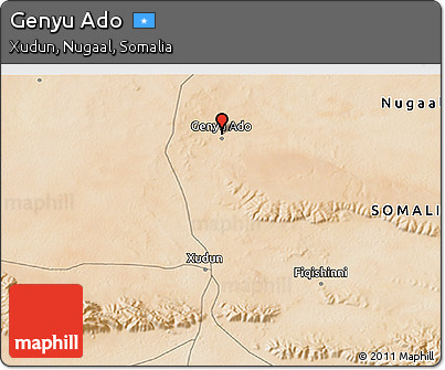 Satellite 3D Map of Genyu Ado