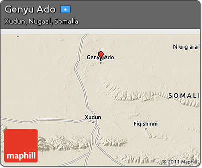 Shaded Relief 3D Map of Genyu Ado