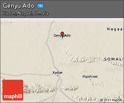 Shaded Relief 3D Map of Genyu Ado