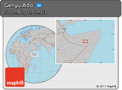 Gray Location Map of Genyu Ado
