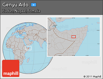 Gray Location Map of Genyu Ado