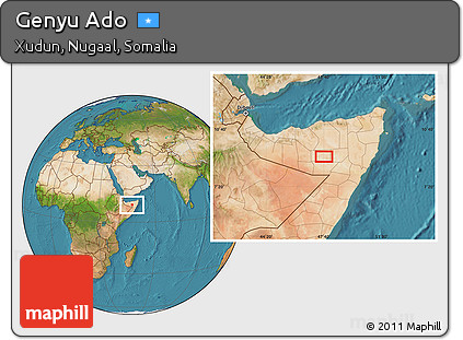 Satellite Location Map of Genyu Ado