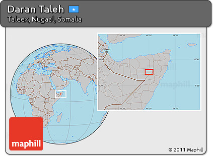 Gray Location Map of Daran Taleh