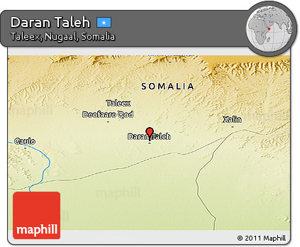 Physical Panoramic Map of Daran Taleh