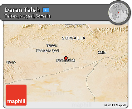 Satellite Panoramic Map of Daran Taleh