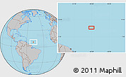 Gray Location Map of the area around 9° 4' 52" N, 48° 22' 30" W