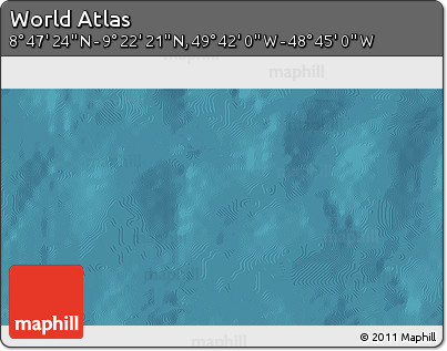 Satellite 3D Map of the Area around 9° 4' 52" N, 49° 13' 30" W
