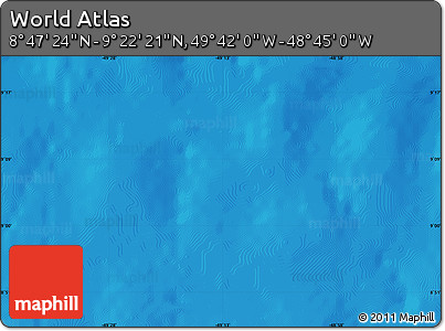 Physical Map of the Area around 9° 4' 52" N, 49° 13' 30" W
