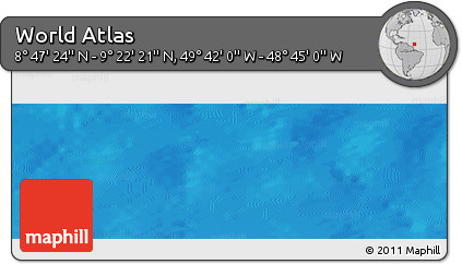 Physical Panoramic Map of the Area around 9° 4' 52" N, 49° 13' 30" W