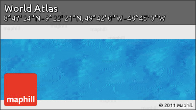 Physical Panoramic Map of the Area around 9° 4' 52" N, 49° 13' 30" W