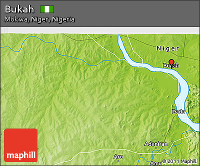 Physical 3D Map of Bukah