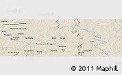 Shaded Relief Panoramic Map of the area around 9° 4' 52" N, 4° 10' 30" W