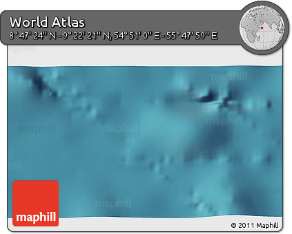 Satellite 3D Map of the Area around 9° 4' 52" N, 55° 19' 30" E