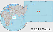 Gray Location Map of the area around 9° 4' 52" N, 56° 10' 29" E