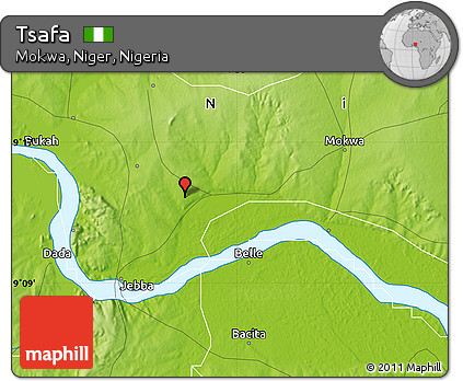 Physical Map of Tsafa