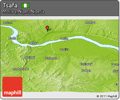 Physical Panoramic Map of Tsafa