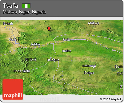 Satellite Panoramic Map of Tsafa