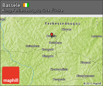 Physical 3D Map of Bassélé