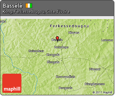 Physical 3D Map of Bassélé