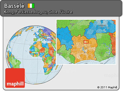 Political Location Map of Bassélé
