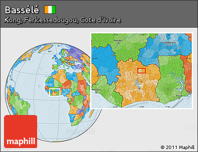 Political Location Map of Bassélé