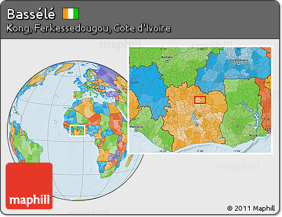 Political Location Map of Bassélé