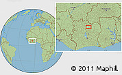 Savanna Style Location Map of Dabahakaha