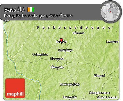 Physical Map of Bassélé