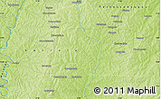 Physical Map of the area around 9° 4' 52" N, 5° 1' 30" W