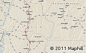 Shaded Relief Map of the area around 9° 4' 52" N, 5° 1' 30" W